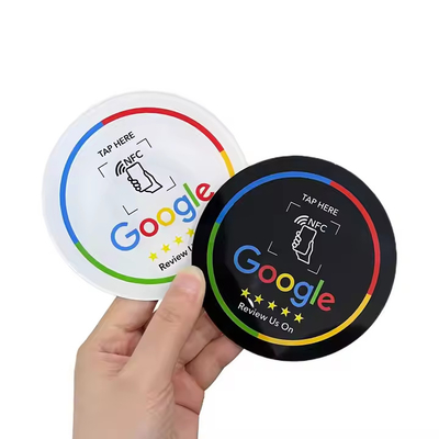 ซื้อ Custom 100*100mm Epoxy รีวิว Google NFC สติกเกอร์ แท็กตาราง สําหรับ Yelp Tripadvisor online manufacture