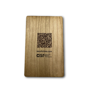 โลโก้ที่กําหนดเอง การ์ด NFC แบบไม้ พร้อมรหัส QR สําหรับสมาชิกธุรกิจ