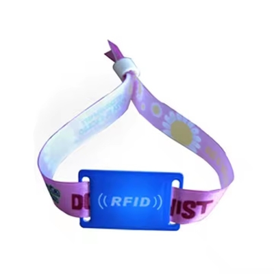สายแขน NFC เทศกาลที่กําหนดเอง เนื้อผ้า 13.56MHz RFID การควบคุมการเข้าถึง สายแขน