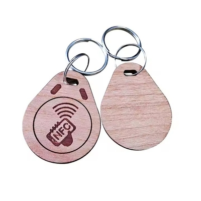 แท็กกุญแจการควบคุมการเข้าถึง RFID ที่ช่างแต่งเอง แท็กกุญแจ NFC ที่ทําจากไม้/พลาซีค/เอโปซี