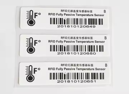 ความทนทานต่ออุณหภูมิสูง RFID UHF Sticker Long Rang Tag สําหรับโลจิสติกส์โซ่เย็น
