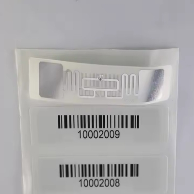 สติ๊กเกอร์บาร์โค้ดที่พิมพ์ได้ UHF Rfid Retail Label Soft Tag สําหรับระบบ EAS ระบบการจัดการคลังสินค้า