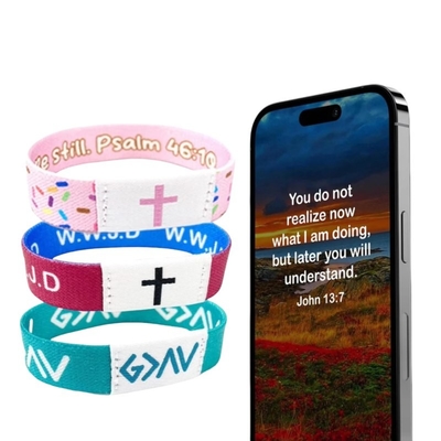 NFC Christian Daily Bible Verse สร้อยข้อมือ ทนต่ออุณหภูมิ -30°C ถึง 60°C ทนทาน