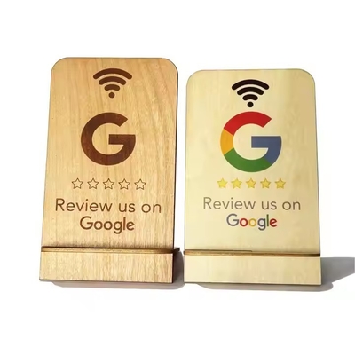 รีวิว Google NFC ตู้ไม้แสดงผล รีวิวธุรกิจ Smart NFC ตู้ไม้สําหรับร้านอาหาร เชื่อมต่อ Wifi